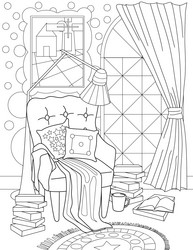 Cozy Armchair Coloring Page