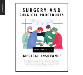 medical insurance template - surgery vector