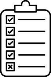 task list line icon design vector image