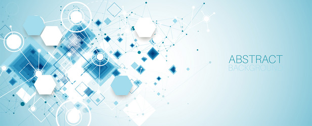 template for science and technology presentation vector image