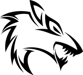 Tribal Fox Silhouette Vector Image