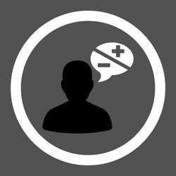 arguments flat black and white colors rounded vector image