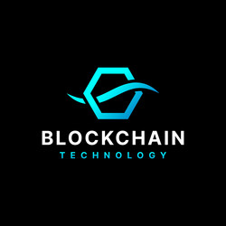 Block chain logo design Royalty Free Vector Image