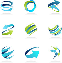 Fluid Forms: Abstract Icon Set vector image