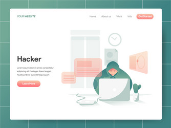 hacker concept modern design web page vector image