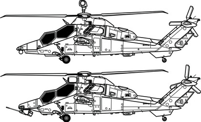 PAH-2 Tiger Attack Helicopter Vector Image