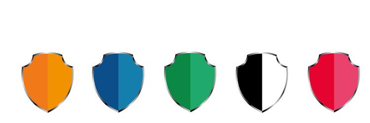 Set of shields vector