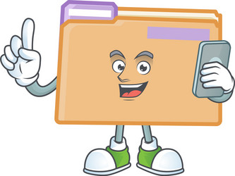 With phone folder for saving a file document vector