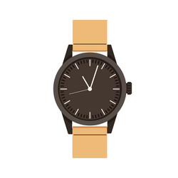 wristwatch hand watches design with leather vector