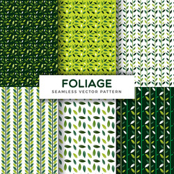 foliage leaf seamless pattern vector