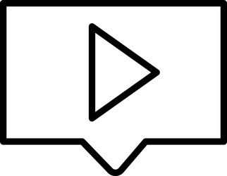 frame with play button on white background vector image