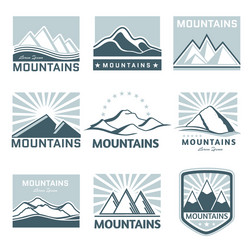 Mountain Logo Set Vector Image
