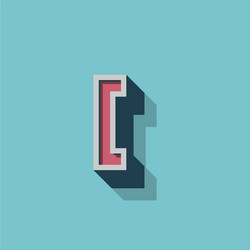 retro 3d character from a fontset vector image
