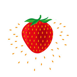 Garden strawberry icon Royalty Free Vector Image