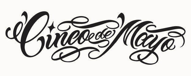 Cinco de Mayo Script & Curl vector image