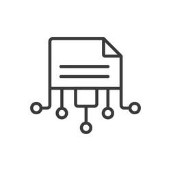 document digitization icon in line design vector image