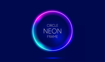 Neon light square frame background abstract Vector Image
