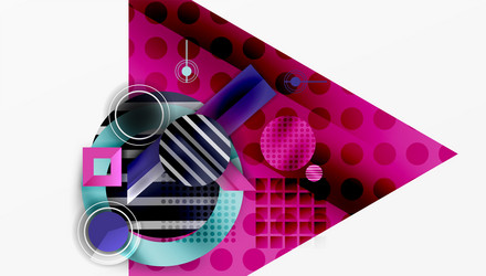 dynamic complex geometric abstract background vector image