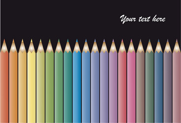 set of coloured pencils vector