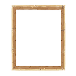 Stone brick frame border ancient medieval vector