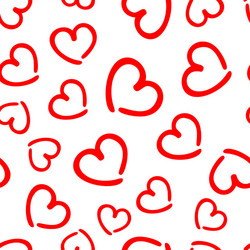 abstract seamless pattern background curl hearts vector image