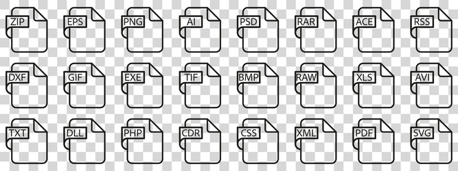 Document file type format line vector