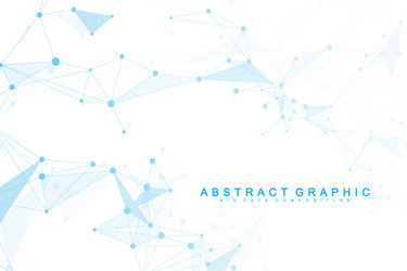geometric abstract background with connected line vector image