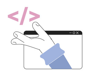 source code of website line concept spot vector image