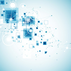 template for science and technology presentation vector image