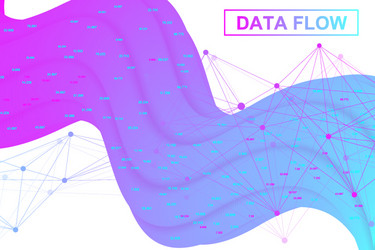 Big data flow artificial intelligence and machine vector