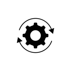 implementation line icon isolated on white vector image