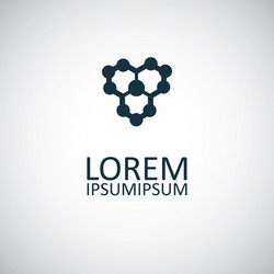 Molecule icon for web and ui on white background vector