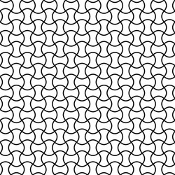 repeating monochrome curly line pattern vector