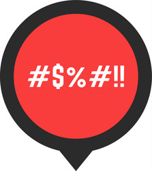 speech bubble with abstract swearing text vector image