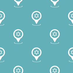 synagogue map pointer pattern seamless blue vector image
