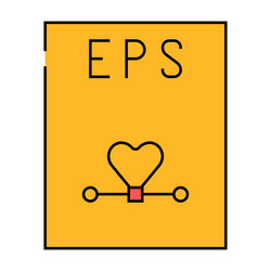 eps file format document icon color vector image
