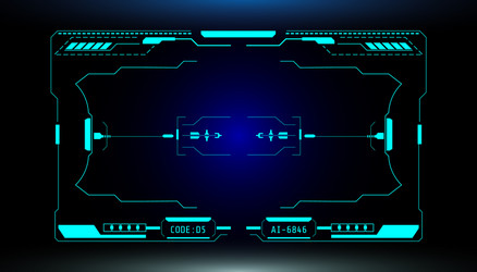 Hud futuristic elements automatic target scan vector