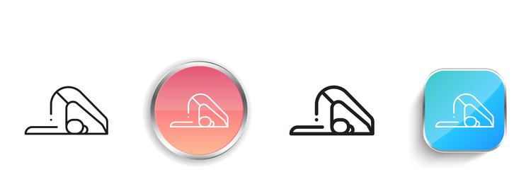 kapotasana icon thin linear regular and button vector image