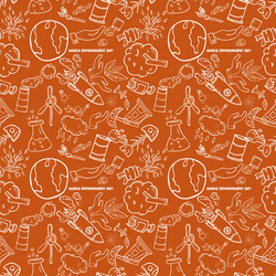 seamless pattern 6 contour of elements for design vector image
