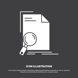 analysis document file find page icon glyph vector image