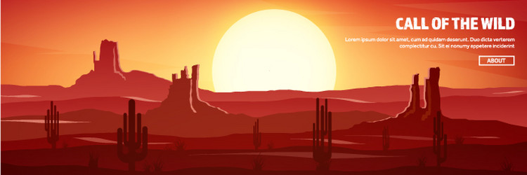 Desert trip header extreme tourism and travelling vector