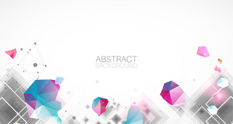 abstract background with square pattern plexus vector image