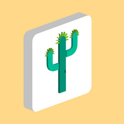 Cactus simple icon symbol design template for web vector