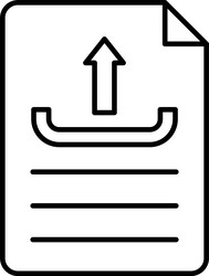 file upload line icon design vector image
