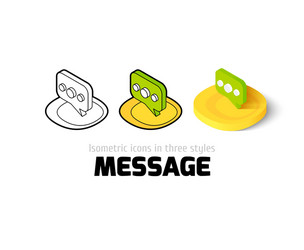 message icon in different style vector image