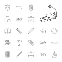 22 school icons vector