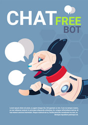 chat bot free robot virtual assistance of website vector image