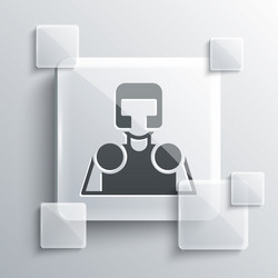 Grey medieval knight icon isolated vector