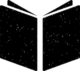 open book grainy texture icon vector