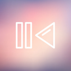 pause and playback button thin line icon vector image